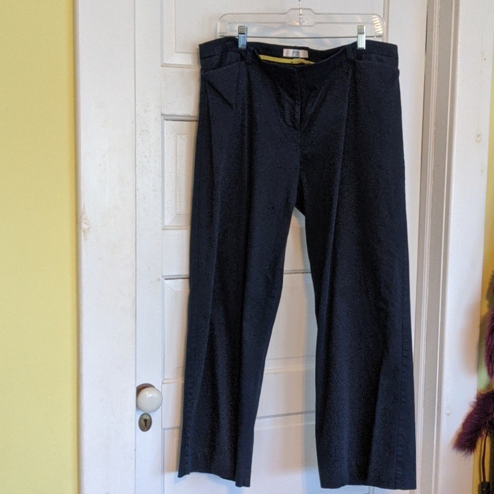 Navy Liz Claiborne straight leg trousers size 16